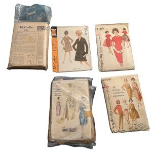 1950's 1960’s Simplicity Vogue McCalls Patterns Lot Of 4 & Assorted Stack